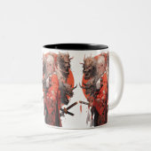 Samurai Girl Zweifarbige Tasse (VorderseiteRechts)