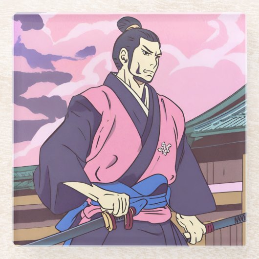 Samurai Glasuntersetzer (Vorderseite)