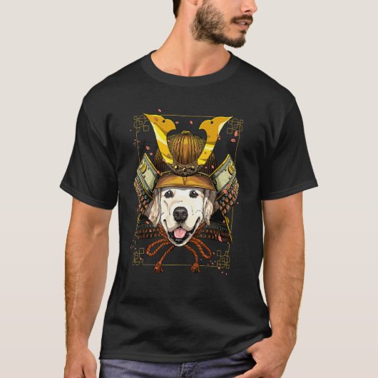 Samurai Golden Retriever Dog  Japanese Warrior Bus T-Shirt (Vorderseite)