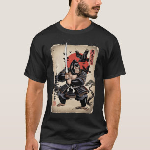 Samurai Gorilla Bigfoot Katana Japanischer Krieger T-Shirt