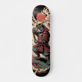Samurai Green Bear warrior Skateboard (Vorne)