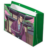 Samurai Große Geschenktüte (Vorderseite Schrägansicht)