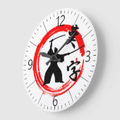 Samurai Große Wanduhr (Winkel)