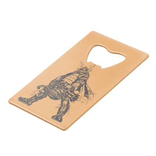 Samurai Gunner Geldbeutel Flaschenöffner (Rückseite Schrägansicht)