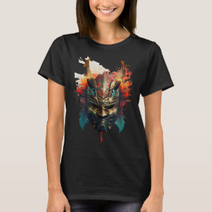 Samurai-Helm Krieger Bushido Oni-Maske Japanisch C T-Shirt