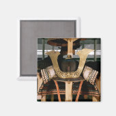 Samurai Helm, Mitte des 14. Jahrhunderts Magnet (Vorderseite/Rückseite)