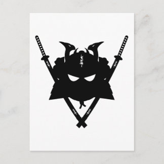 Samurai Helmet & Schwerter Postkarte