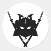 Samurai Helmet & Schwerter Sticker (Vorderseite)