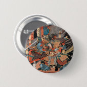 Samurai Hero Minamoto no Yorimitsu Button (Vorne & Hinten)