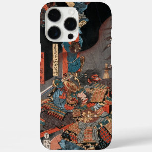 Samurai Hero Yorimitsu: Vintage Holzschnitt Kunst iPhone 16 Pro Max Hülle