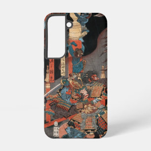 Samurai Hero Yorimitsu: Vintage Holzschnitt Kunst Samsung Galaxy Hülle