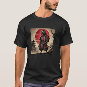 Samurai-Hyäne Grafik Japanischer Ninja Männer Frau T-Shirt