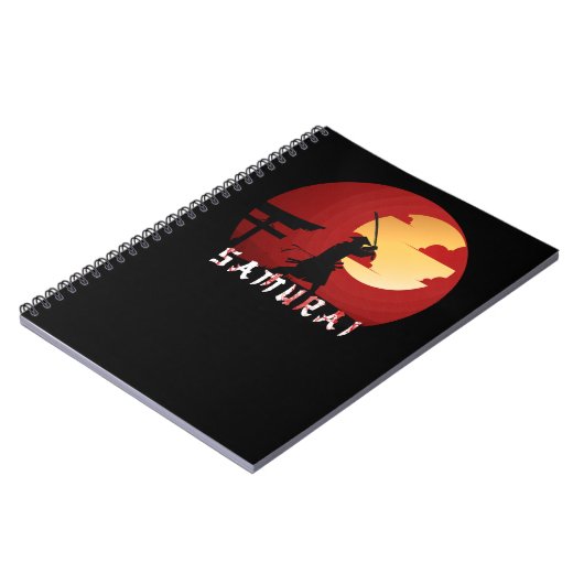 Samurai, iliustration Cooler Ninja-Effekt Notizblock (Linke Seite)