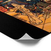 Samurai im Kampf, um 1800 Poster (Ecke)