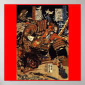 Samurai im Kampf, um 1800 Poster (Vorne)