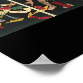 Samurai im Kampf. Um 1860 Poster (Ecke)