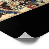 Samurai im Krieg im Schnee um 1800 Poster (Ecke)