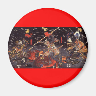 Samurai im Krieg, um das 18. Jahrhundert Magnet