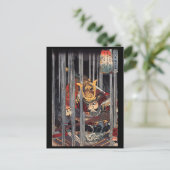 Samurai im Regen, ca. 1800er Postkarte (Stehend Vorderseite)