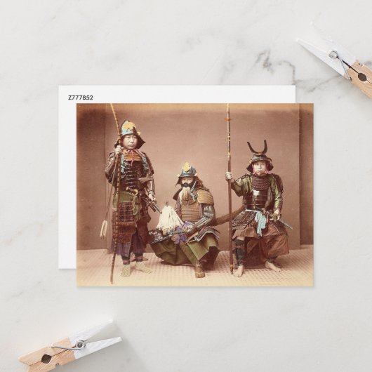 Samurai in Armor Karte (Vorderseite/Rückseite Beispiel)