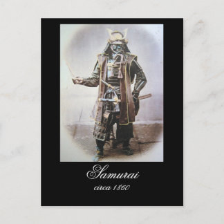 Samurai in Armor um 1860 Postkarte