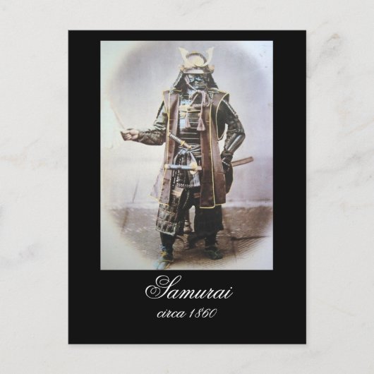 Samurai in Armor um 1860 Postkarte (Vorderseite)