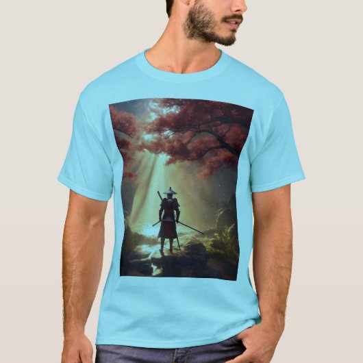 Samurai in der Natur T-Shirt (Vorderseite)