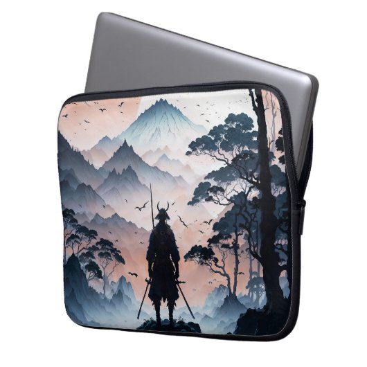 Samurai in Dusk Laptopschutzhülle (Vorderseite Links)