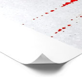 Samurai in Red Robe auf White Poster (Ecke)