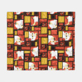 Samurai Jack & Aku Character Art Panel Muster Fleecedecke (Vorderseite (Horizontal))