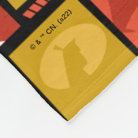 Samurai Jack & Aku Character Art Panel Muster Fleecedecke (Ecke)