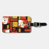 Samurai Jack & Aku Character Art Panel Muster Gepäckanhänger (Vorderseite horizontal)