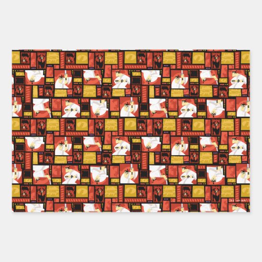 Samurai Jack & Aku Character Art Panel Muster Geschenkpapier Set (Vorderseite)