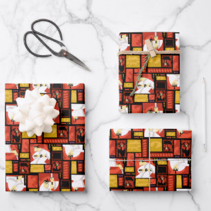 Samurai Jack & Aku Character Art Panel Muster Geschenkpapier Set