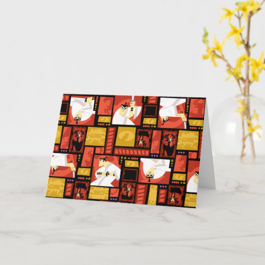 Samurai Jack & Aku Character Art Panel Muster Karte (Gelbe Blume)