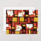 Samurai Jack & Aku Character Art Panel Muster Postkarte (Vorne/Hinten)