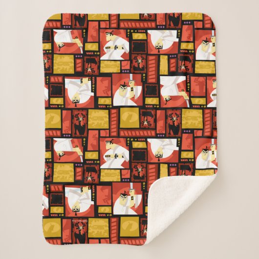 Samurai Jack & Aku Character Art Panel Muster Sherpadecke (Vorderseite)