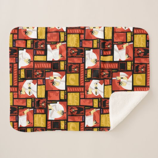 Samurai Jack & Aku Character Art Panel Muster Sherpadecke (Vorderseite (Horizontal))