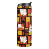 Samurai Jack & Aku Character Art Panel Muster Thermosbecher (Nach links gedreht)