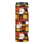 Samurai Jack & Aku Character Art Panel Muster Thermosbecher (Rückseite)