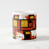 Samurai Jack & Aku Character Art Panel Pattern Jumbo-Tasse (Vorderseite)