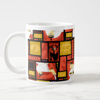 Samurai Jack & Aku Character Art Panel Pattern Jumbo-Tasse