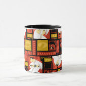 Samurai Jack & Aku Character Art Panel Pattern Tasse (Zentrum)