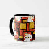Samurai Jack & Aku Character Art Panel Pattern Tasse (Vorderseite Links)
