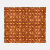 Samurai Jack & Aku Golden Silhouette Muster Fleecedecke (Vorderseite (Horizontal))