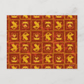 Samurai Jack & Aku Golden Silhouette Muster Postkarte (Vorderseite)