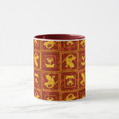 Samurai Jack & Aku Golden Silhouette Til Pattern Tasse (Zentrum)