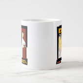 Samurai Jack Character Tri-Panel Futuristic Frame Jumbo-Tasse (Vorderseite)