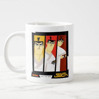 Samurai Jack Character Tri-Panel Futuristic Frame Jumbo-Tasse