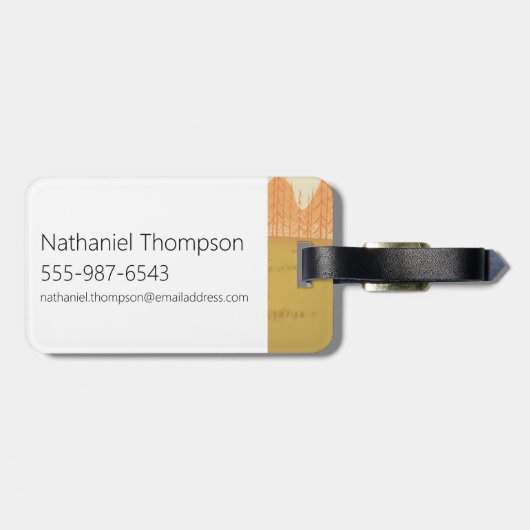 Samurai Jack Drawing Sword Gepäckanhänger (Rückseite horizontal)